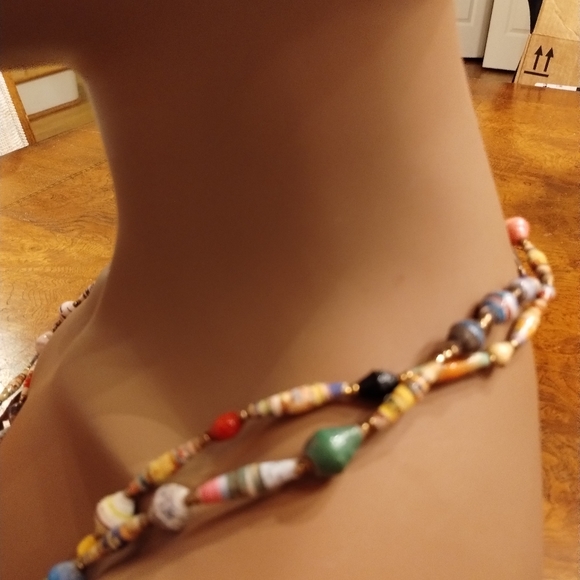 SAVE: Bohemian Multicolored Beaded Necklace - Picture 7 of 7